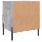 Preview: Nachttisch Betongrau 40x35x47,5 cm Holzwerkstoff