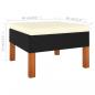 Preview: 7-tlg. Garten-Lounge-Set Poly Rattan Eukalyptusholz Schwarz