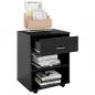 Preview: Rollschrank Schwarz 46x36x59 cm Holzwerkstoff