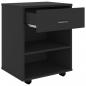 Preview: Rollschrank Schwarz 46x36x59 cm Holzwerkstoff