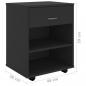 Preview: Rollschrank Schwarz 46x36x59 cm Holzwerkstoff