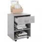 Preview: Rollschrank Betongrau 46x36x59 cm Holzwerkstoff