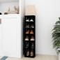 Preview: ARDEBO.de - Schuhschrank Schwarz 27,5x27x102 cm Holzwerkstoff