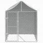 Preview: Outdoor-Hundezwinger mit Dach Silber 2x2x2,5 m Verzinkter Stahl