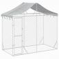 Preview: Outdoor-Hundezwinger mit Dach Silber 3x1,5x2,5m Stahl Verzinkt