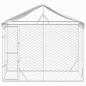 Preview: Outdoor-Hundezwinger mit Dach Silber 3x1,5x2,5m Stahl Verzinkt