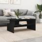 Preview: ARDEBO.de - Couchtisch Schwarz 90x55x42,5 cm Holzwerkstoff