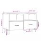 Preview: TV-Schrank Schwarz 80x36x50 cm Holzwerkstoff