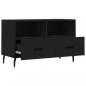 Preview: TV-Schrank Schwarz 80x36x50 cm Holzwerkstoff