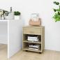 Preview: ARDEBO.de - Rollschrank Sonoma-Eiche 46x36x59 cm Holzwerkstoff