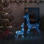 Preview: ARDEBO.de - LED-Rentier-Familie Weihnachtsdeko Acryl 160 LED Blau