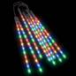 Preview: LED Meteor-Lichter 8 Stk. 30 cm Mehrfarbig 192 LEDs