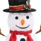 Preview: LED-Schneemann Weihnachtsfigur Luxus-Stoff 60 cm