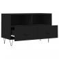 Preview: TV-Schrank Schwarz 80x36x50 cm Holzwerkstoff