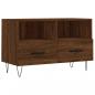 Preview: TV-Schrank Braun Eichen-Optik 80x36x50 cm Holzwerkstoff