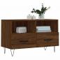 Preview: TV-Schrank Braun Eichen-Optik 80x36x50 cm Holzwerkstoff