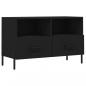 Preview: TV-Schrank Schwarz 80x36x50 cm Holzwerkstoff