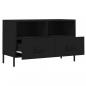 Preview: TV-Schrank Schwarz 80x36x50 cm Holzwerkstoff