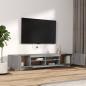 Preview: 2-tlg. TV-Schrank-Set LED-Leuchten Grau Sonoma Holzwerkstoff