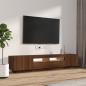 Preview: 2-tlg. TV-Schrank-Set LED-Leuchten Braun Eiche Holzwerkstoff