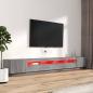 Preview: 3-tlg. TV-Schrank-Set LED-Leuchten Grau Sonoma Holzwerkstoff