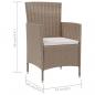 Preview: Gartenstühle mit Kissen 4 Stk. Poly Rattan Beige