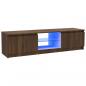 Preview: TV-Schrank mit LED-Leuchten Braun Eichen-Optik 120x30x35,5 cm