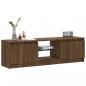 Preview: TV-Schrank mit LED-Leuchten Braun Eichen-Optik 120x30x35,5 cm