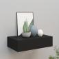 Preview: ARDEBO.de - Wandregal mit Schublade Schwarz 40x23,5x10 cm MDF