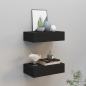 Preview: ARDEBO.de - Wandregale mit Schubladen 2 Stk. Schwarz 40x23,5x10 cm MDF