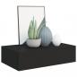 Preview: Wandregale mit Schubladen 2 Stk. Schwarz 40x23,5x10 cm MDF