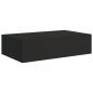 Preview: Wandregale mit Schubladen 2 Stk. Schwarz 40x23,5x10 cm MDF