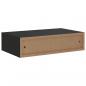 Preview: Wandregale mit Schubladen 2 Stk. Schwarz 40x23,5x10 cm MDF