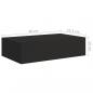 Preview: Wandregale mit Schubladen 2 Stk. Schwarz 40x23,5x10 cm MDF