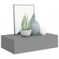 Preview: Wandregale mit Schubladen 2 Stk. Grau 40x23,5x10 cm MDF