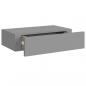 Preview: Wandregale mit Schubladen 2 Stk. Grau 40x23,5x10 cm MDF