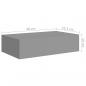 Preview: Wandregale mit Schubladen 2 Stk. Grau 40x23,5x10 cm MDF