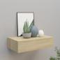 Preview: ARDEBO.de - Wandregal mit Schublade Eichen-Optik 40x23,5x10 cm MDF