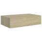 Preview: Wandregal mit Schublade Eichen-Optik 40x23,5x10 cm MDF