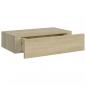 Preview: Wandregal mit Schublade Eichen-Optik 40x23,5x10 cm MDF