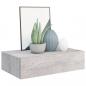 Preview: Wandregale mit Schubladen 2 Stk. Betongrau 40x23,5x10 cm MDF