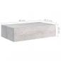 Preview: Wandregale mit Schubladen 2 Stk. Betongrau 40x23,5x10 cm MDF