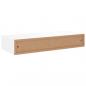 Preview: Wandregale mit Schubladen 2 Stk. Weiß 60x23,5x10 cm MDF