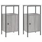 Preview: Nachttische 2 Stk. Grau Sonoma 41x31x80 cm Holzwerkstoff