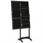 Preview: Spiegel-Schmuckschrank Freistehend Schwarz 42x38x152 cm