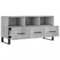 Preview: TV-Schrank Betongrau 102x36x50 cm Holzwerkstoff