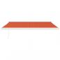 Preview: Markise Einziehbar Orange und Braun 4x3 m Stoff & Aluminium