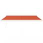 Preview: Markise Einziehbar Orange und Braun 4,5x3 m Stoff und Aluminium