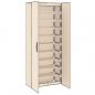 Preview: Schuhschrank Creme 60x30x166 cm Stoff