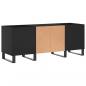 Preview: Plattenschrank Schwarz 121x38x48 cm Holzwerkstoff